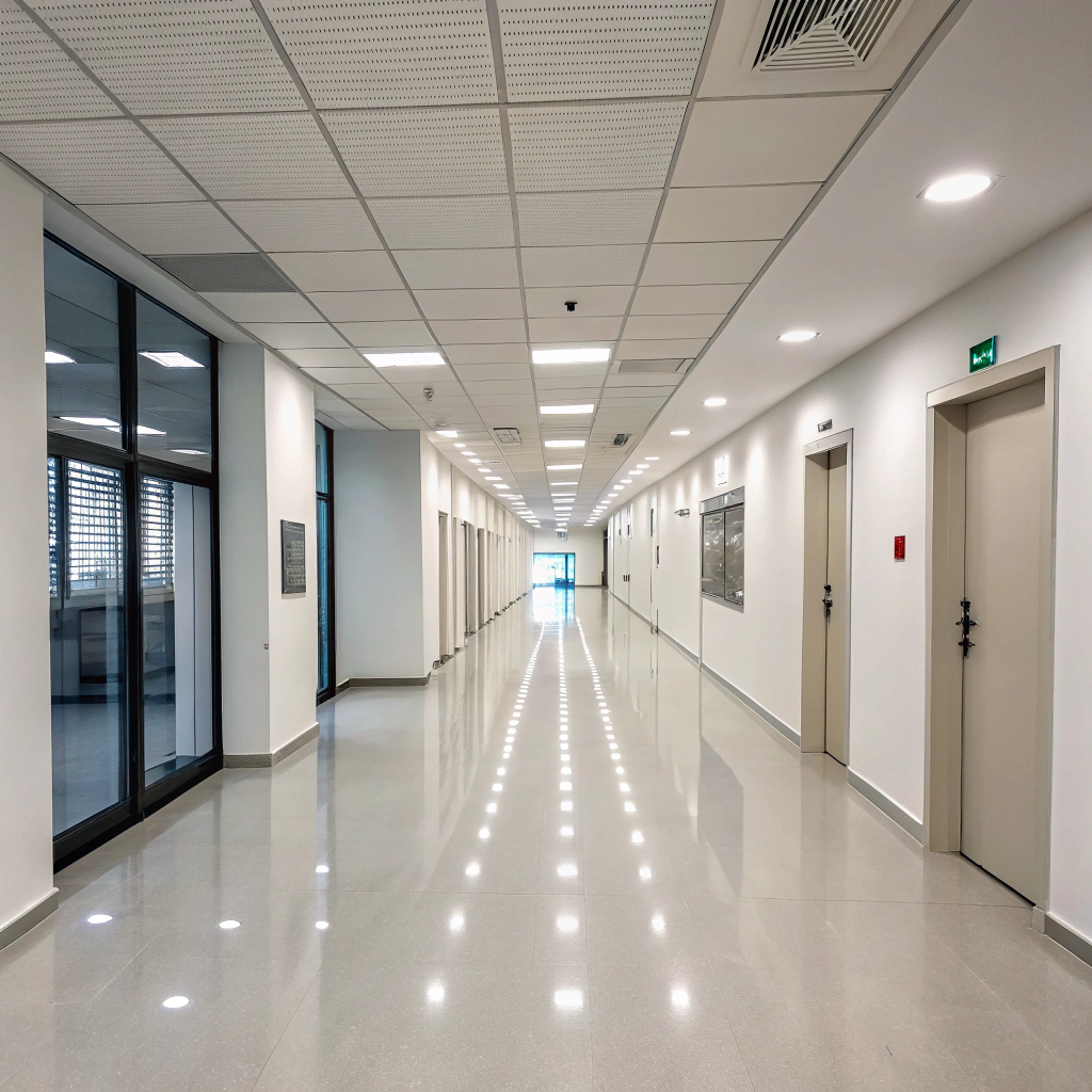 Dust-free hallway decor, empty corridor